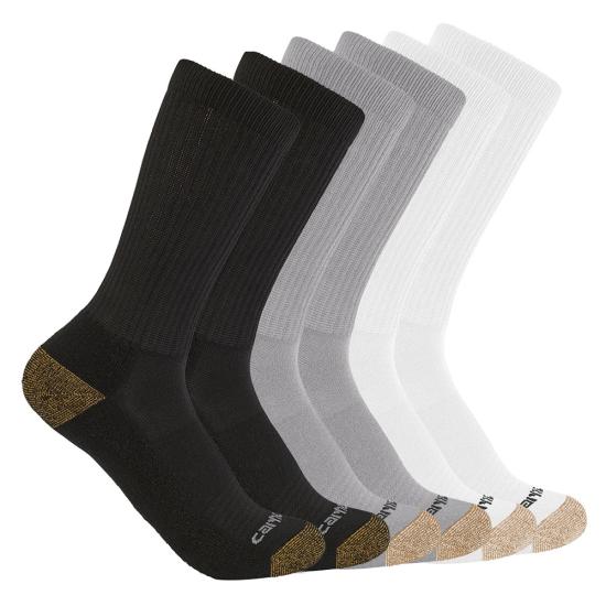 Carhartt Men's Midweight Crew Sock 6-Pack