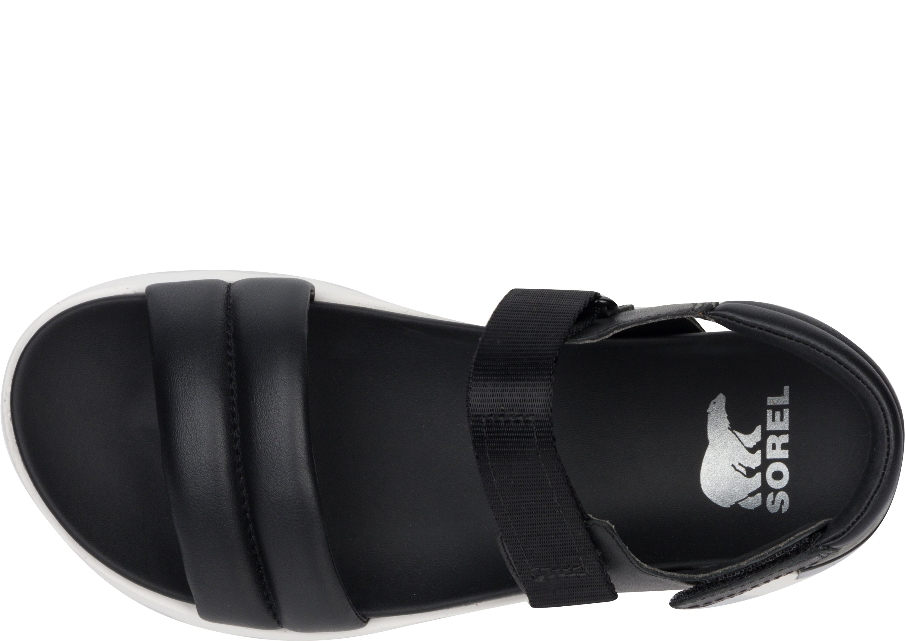 Sorel Womens Viibe Sandal Black Sea Salt