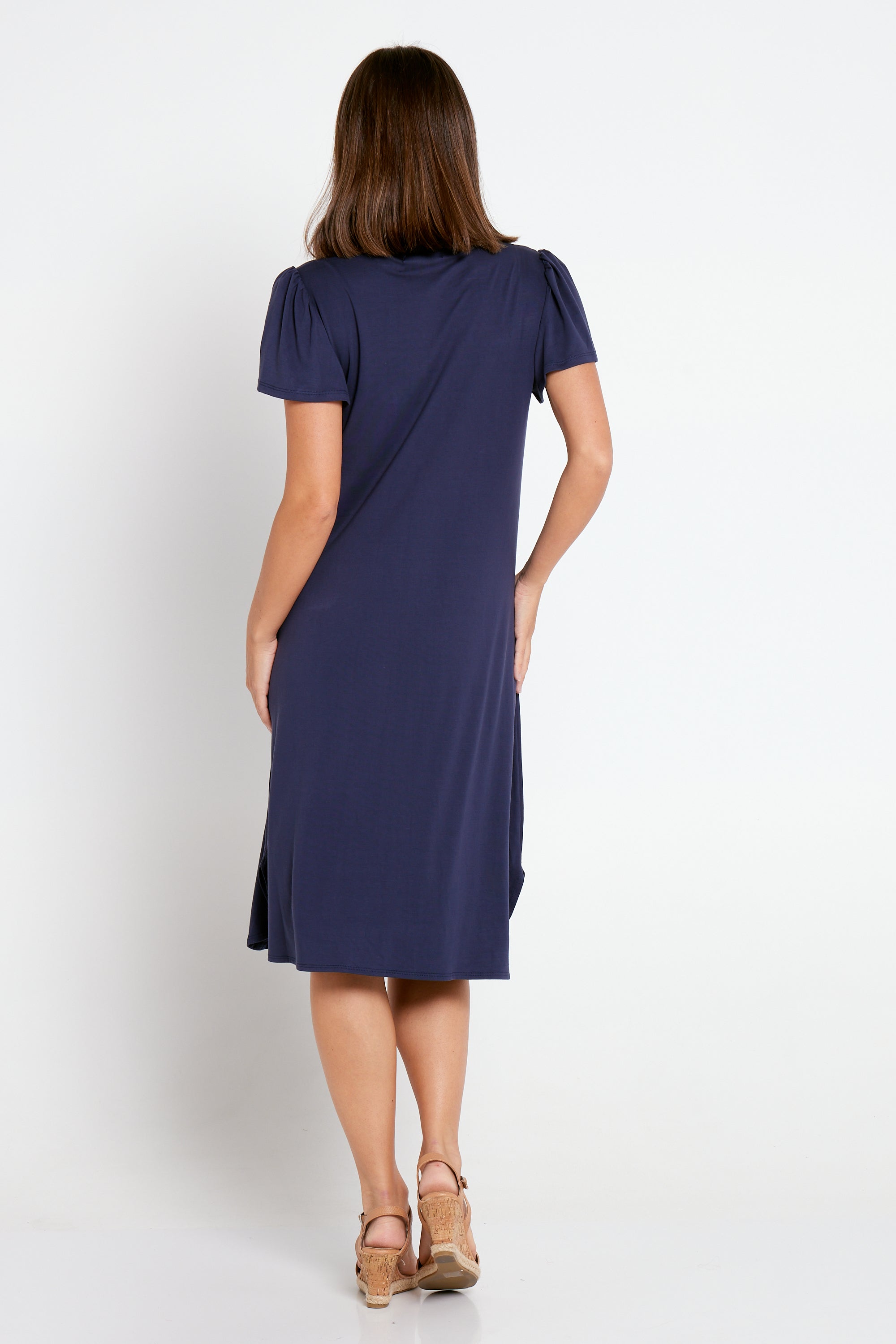 Alden Bamboo Swing Dress - Navy