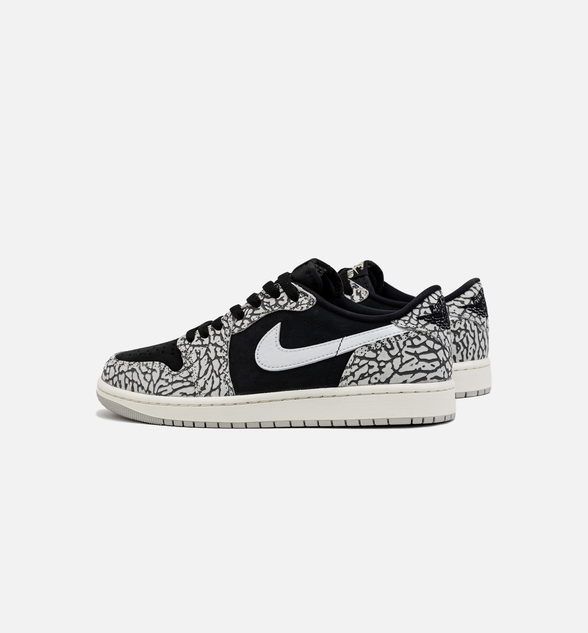 Air Jordan 1 Retro Low OG Black Cement Mens Lifestyle Shoe - Black/Grey