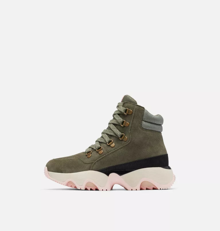 Sorel Women's Kinetic Impact Conquest Waterproof Sneaker Boot-Stone Green/Chalk