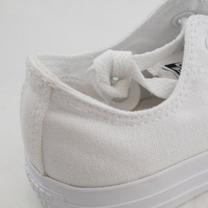 Womens Converse All Star Low White Mono Trainers