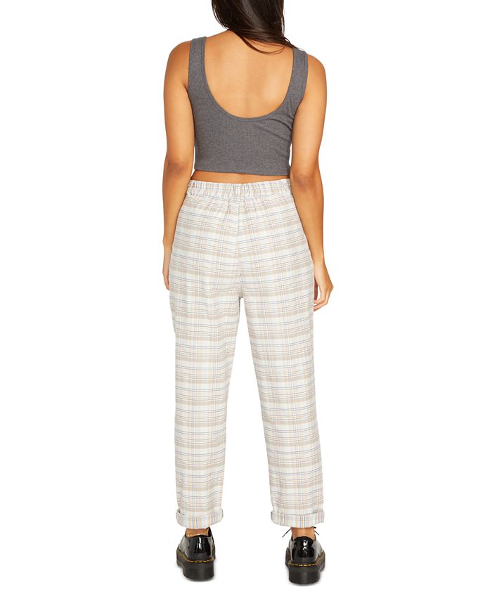 Juniors' Frochickie Plaid Slouch Pants