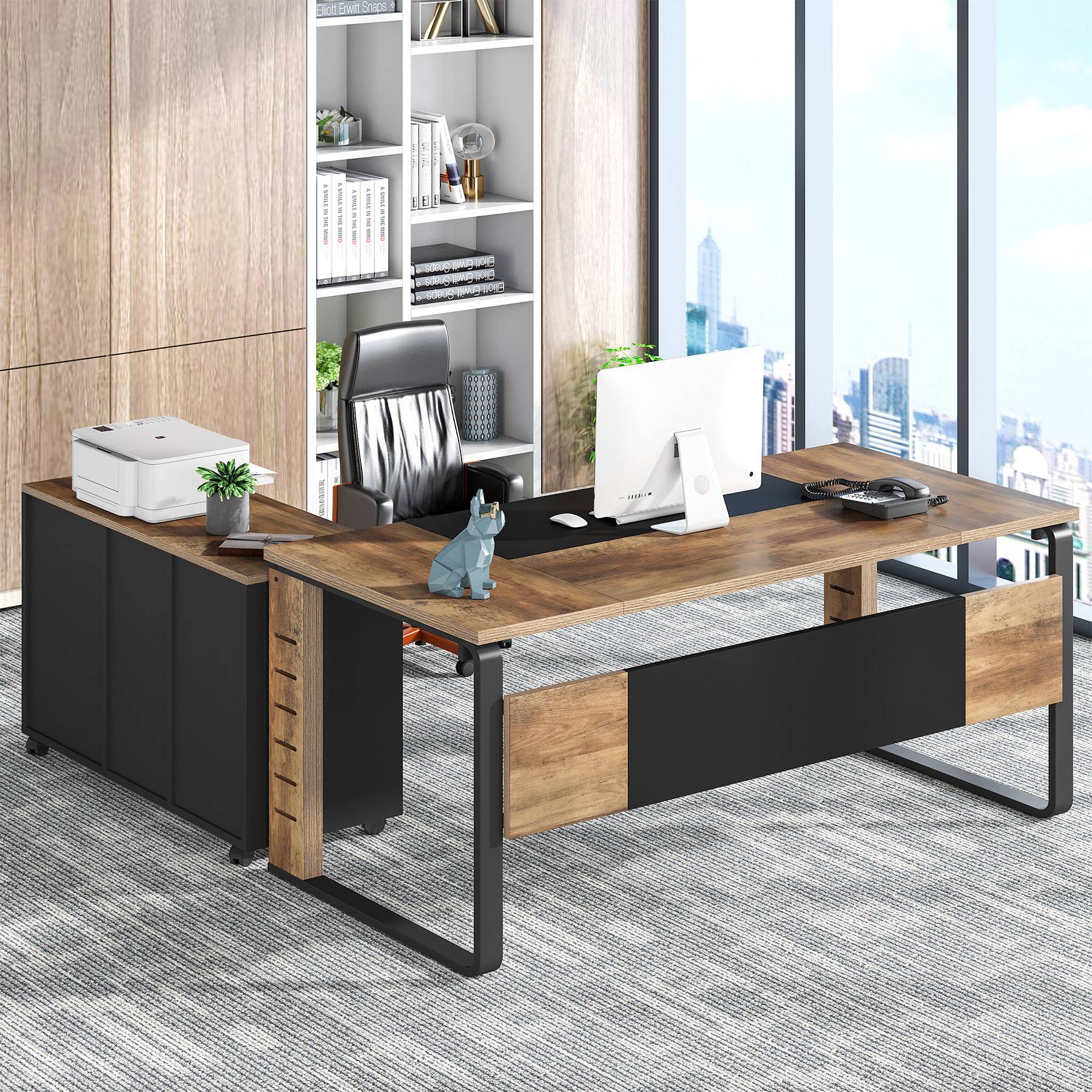 Modern L-Shaped Desk, 59