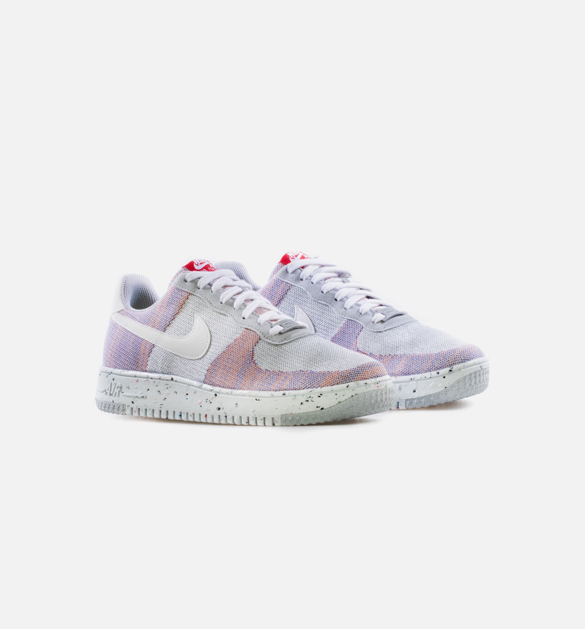 Air Force 1 Crater FlyKnit Mens Lifestyle Shoe - Wolf Grey/Pure Platinum/Gym Red/White