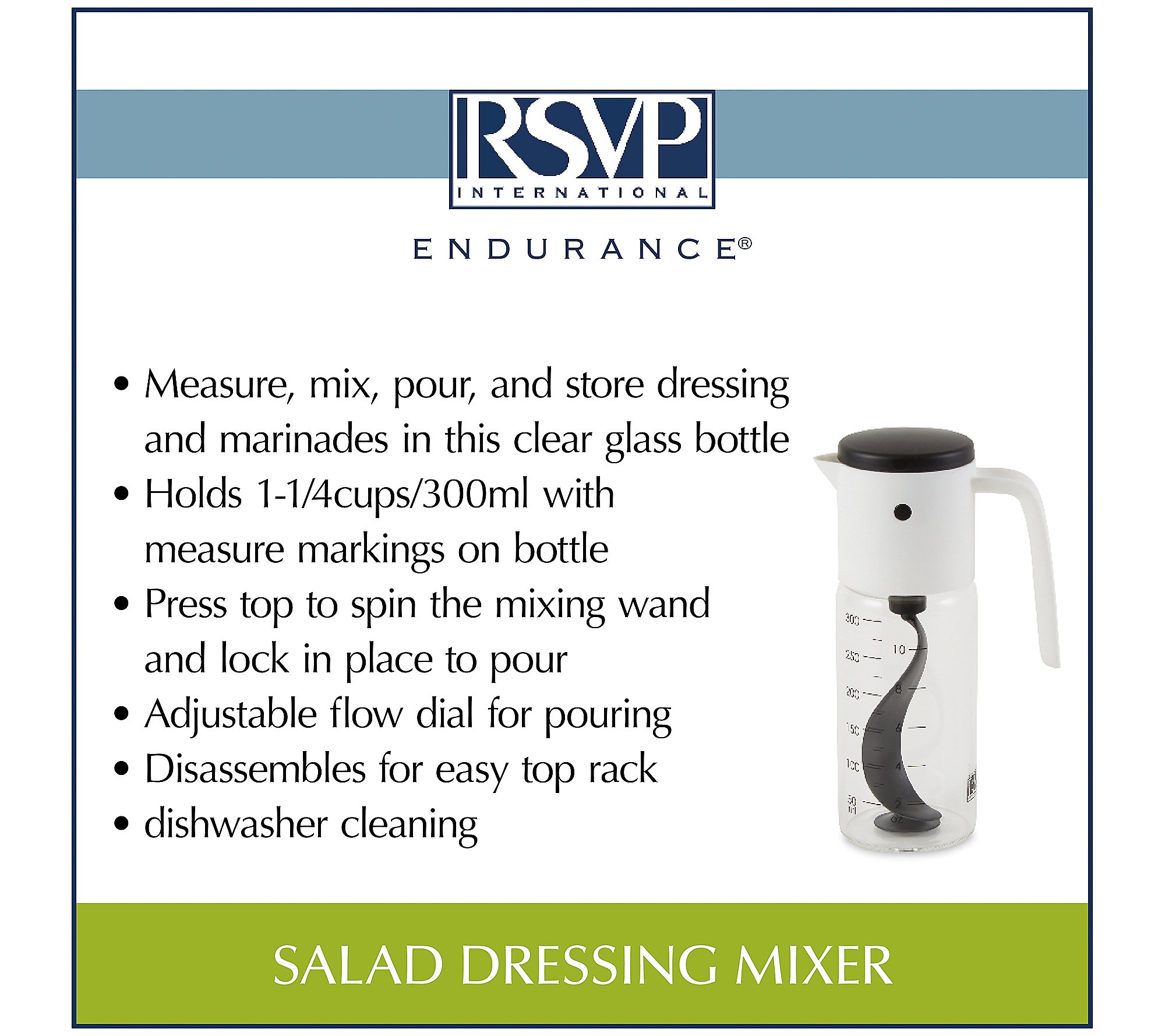 RSVP 300 ml Salad Dressing Mixer