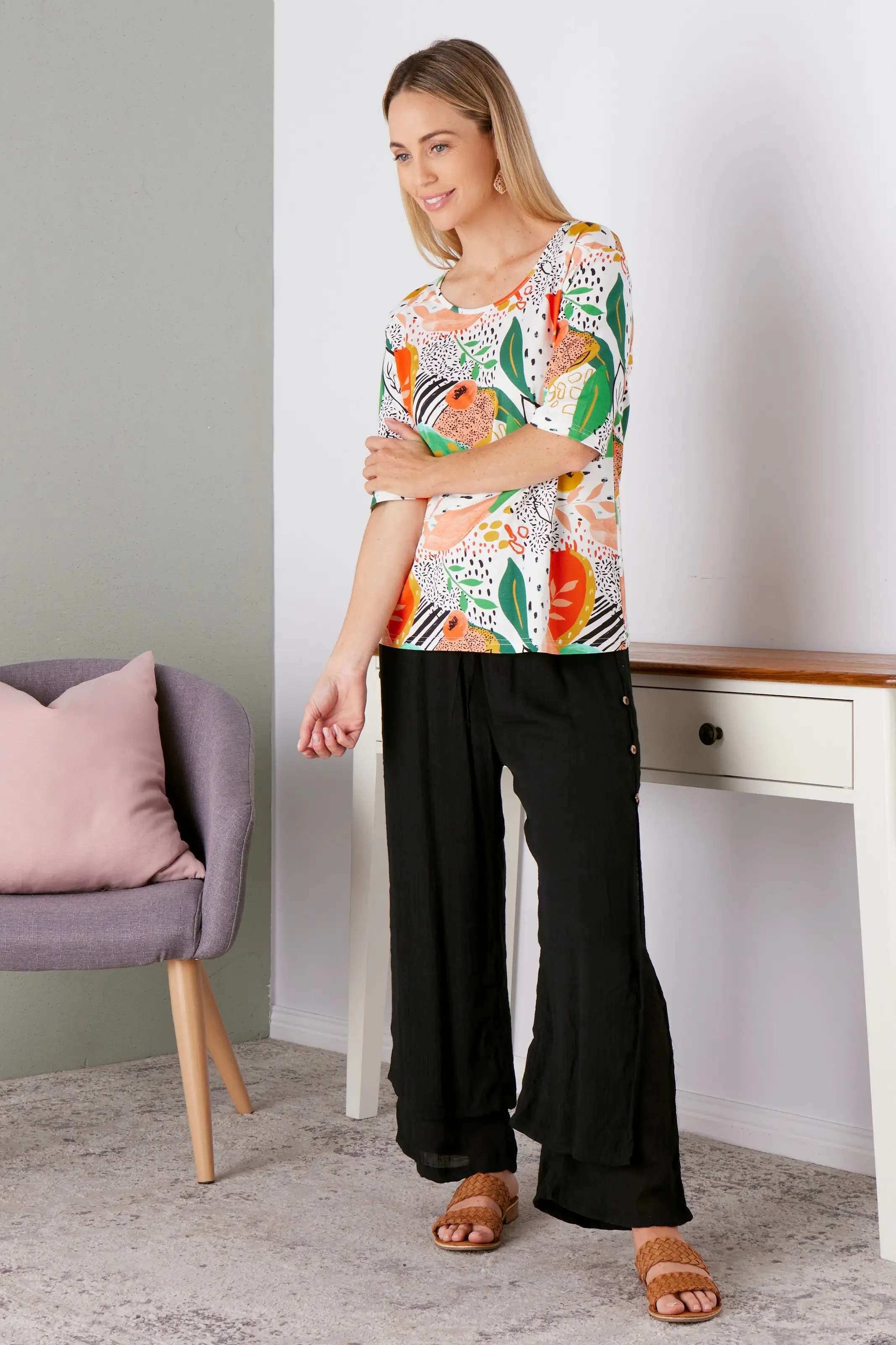 Sami Soft Jersey Tee - Fruity Floral
