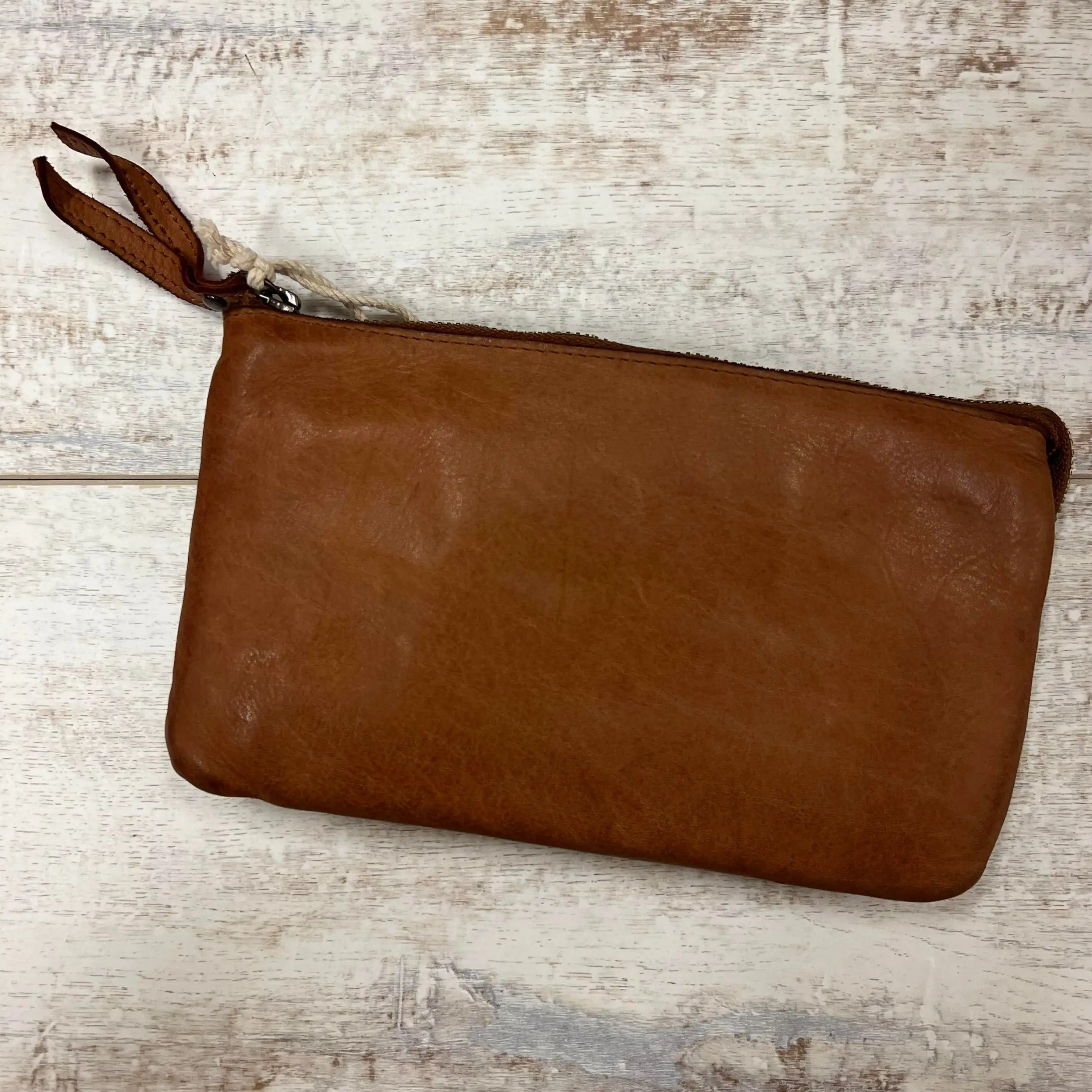 Paola Leather Crossbody Bag - Tan