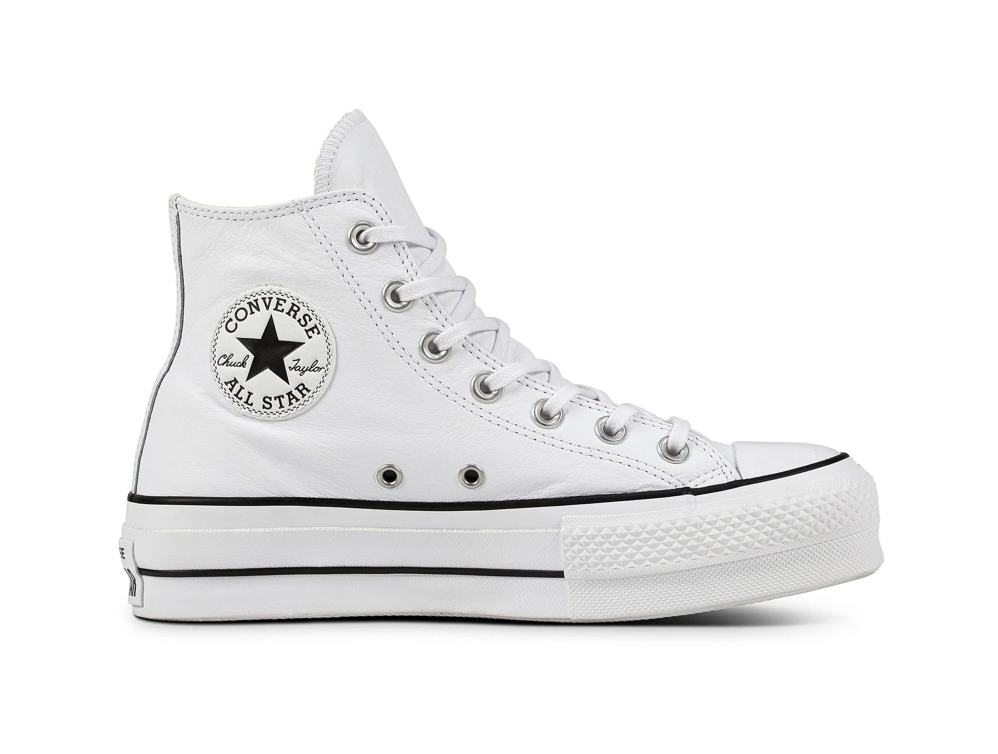 Converse Chuck T. Plataforma Cuero Womens Blanco