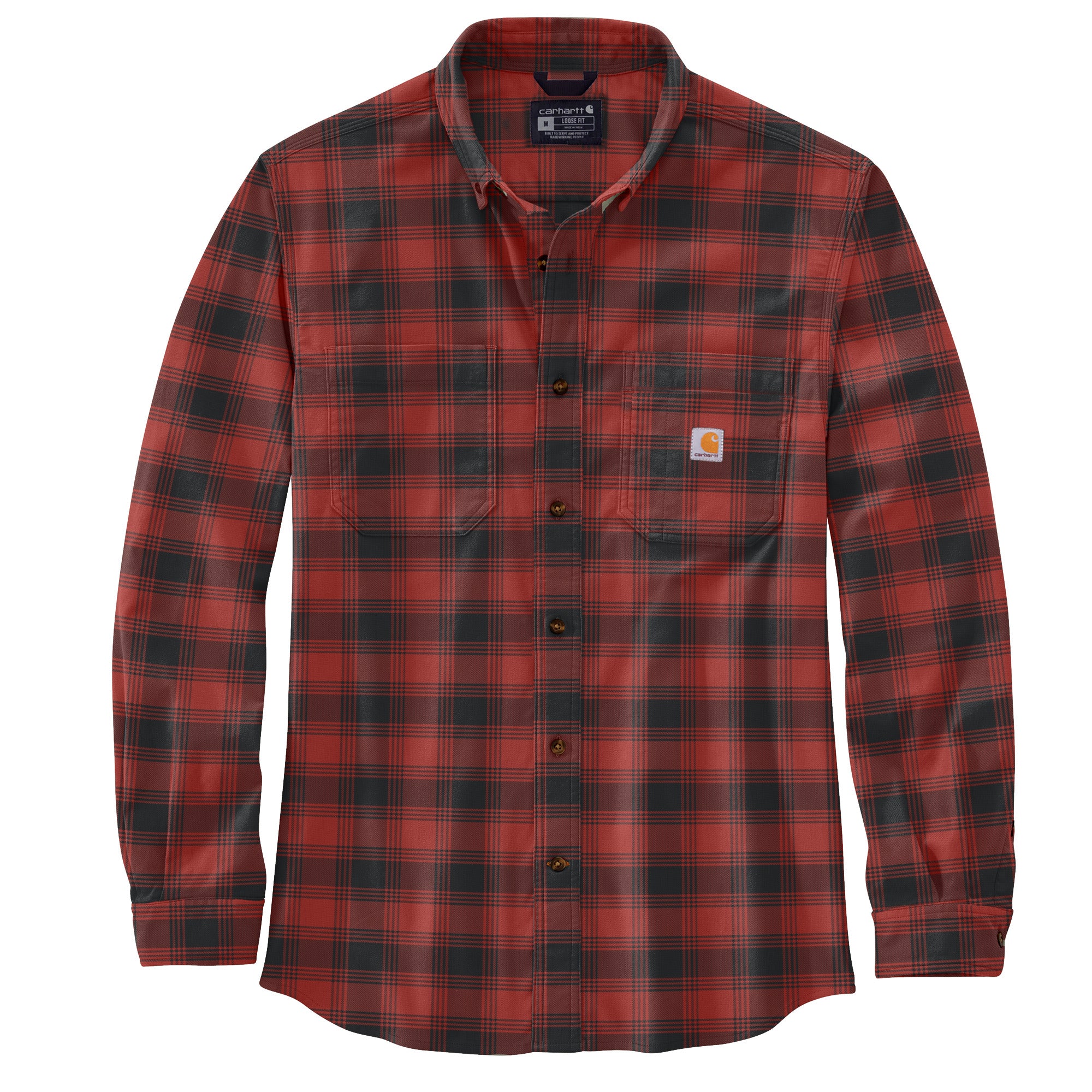 Carhartt Men's Rugged Flex® Button-Up Long Sleeve Flannel Shirt