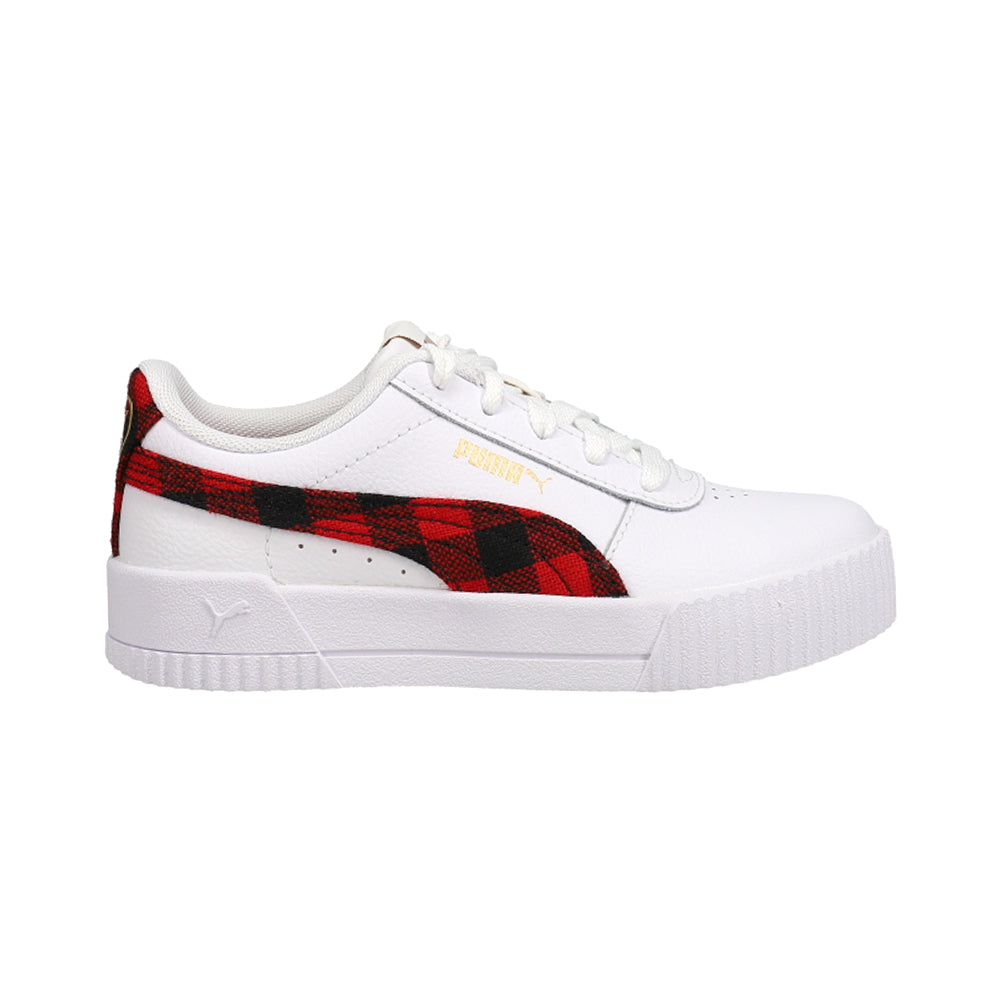 Carina Winter Plaid Perforated Logo Platform Sneakers (Little Kid)