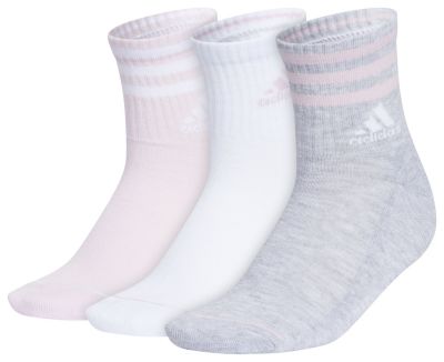 adidas Women's Cushioned 3-Stripe 3.0 3-Pack High Quarter Socks