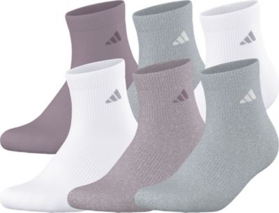 adidas Women's Athletic Cushioned 6-Pack Quarter Socks