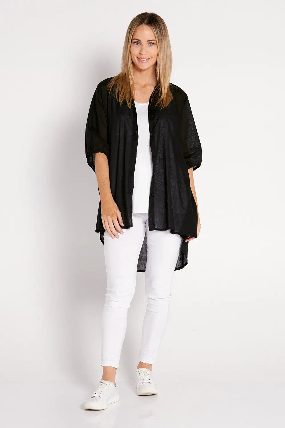Piper Cotton Comfort Shirt - Black