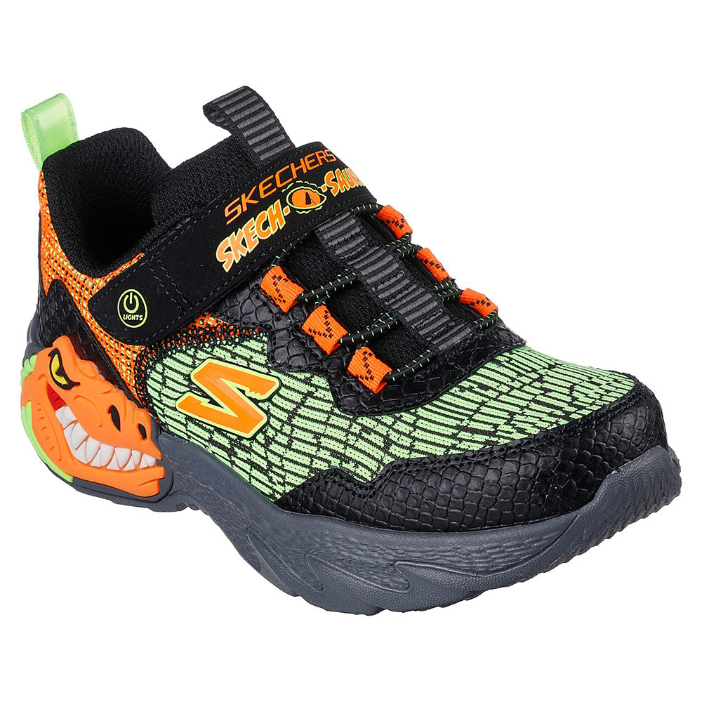 Skechers Boys Dino-Lights Shoes - 400615L-BKOR