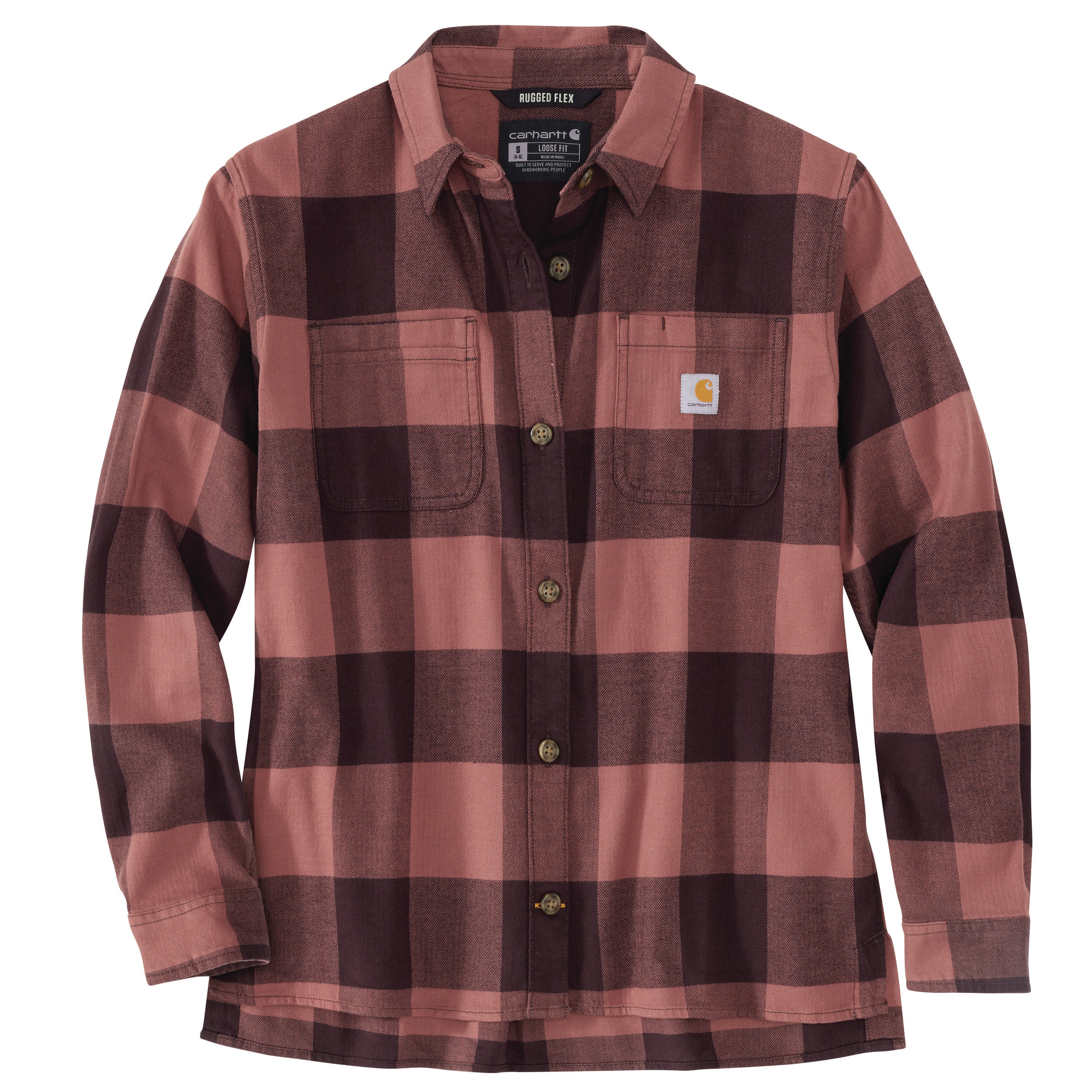 Carhartt Women's Rugged Flex® Flannel Long Sleeve Plaid Shirt