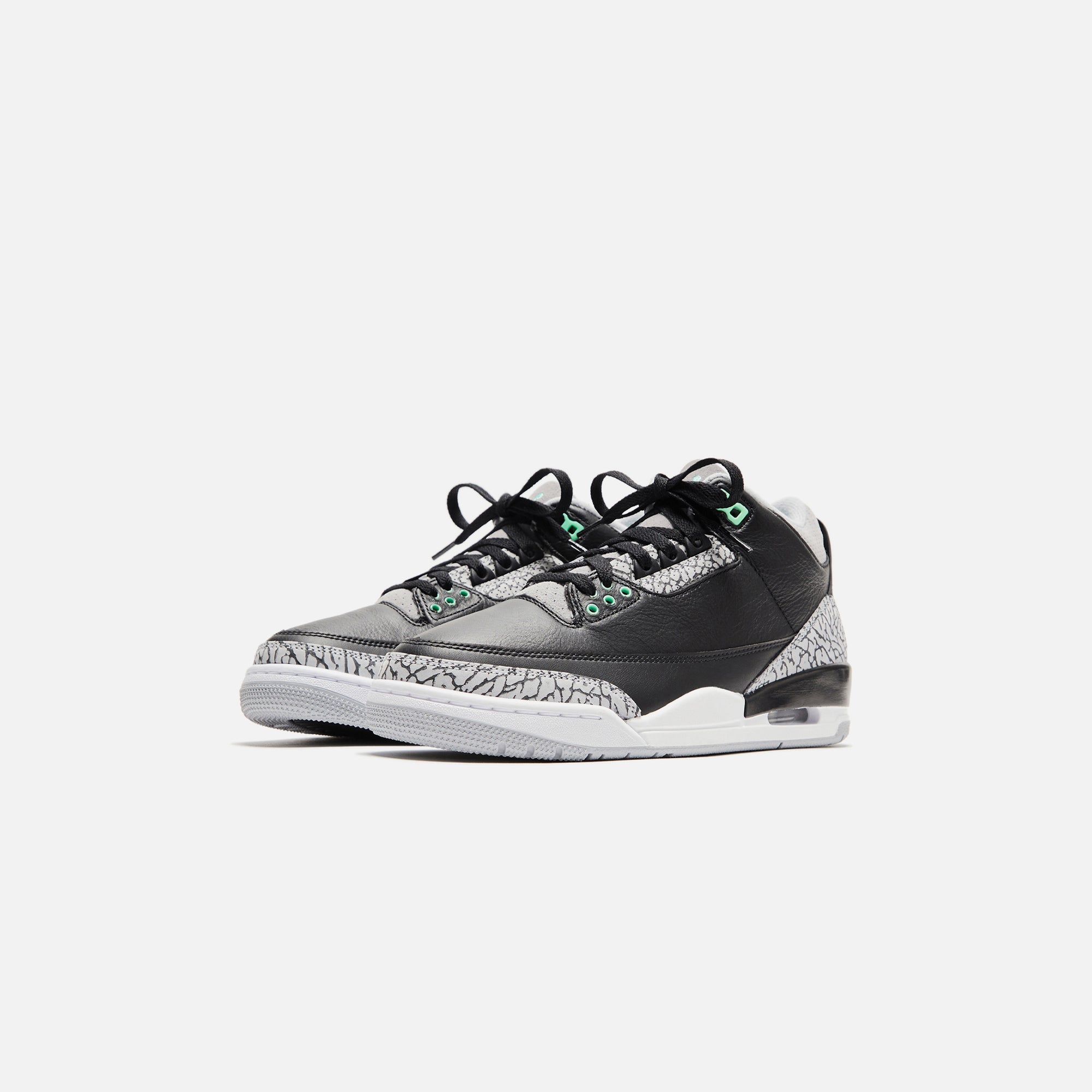 Nike Air Jordan 3 Retro - Black / Green Glow / Wolf Grey / White