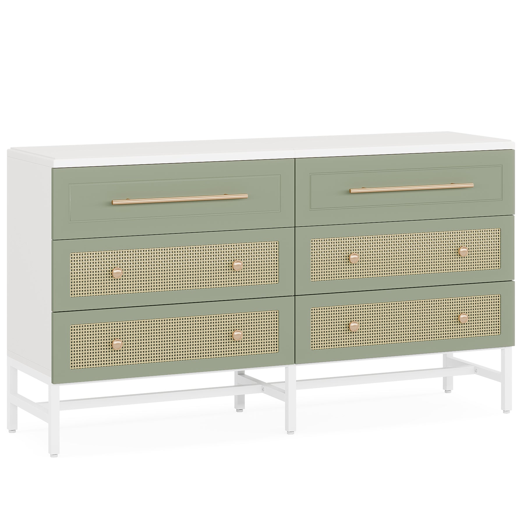 Modern 6 Drawer Dresser, 55