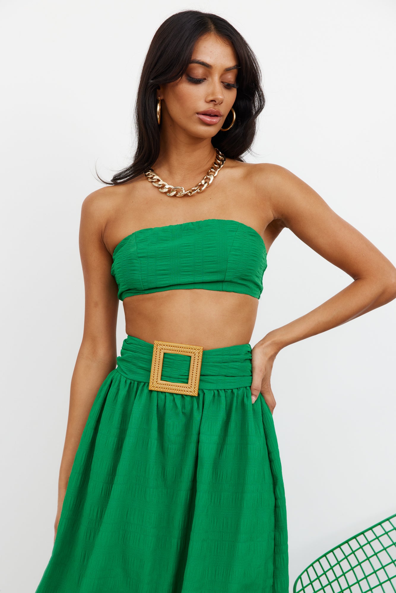Iconic Revival Crop Green