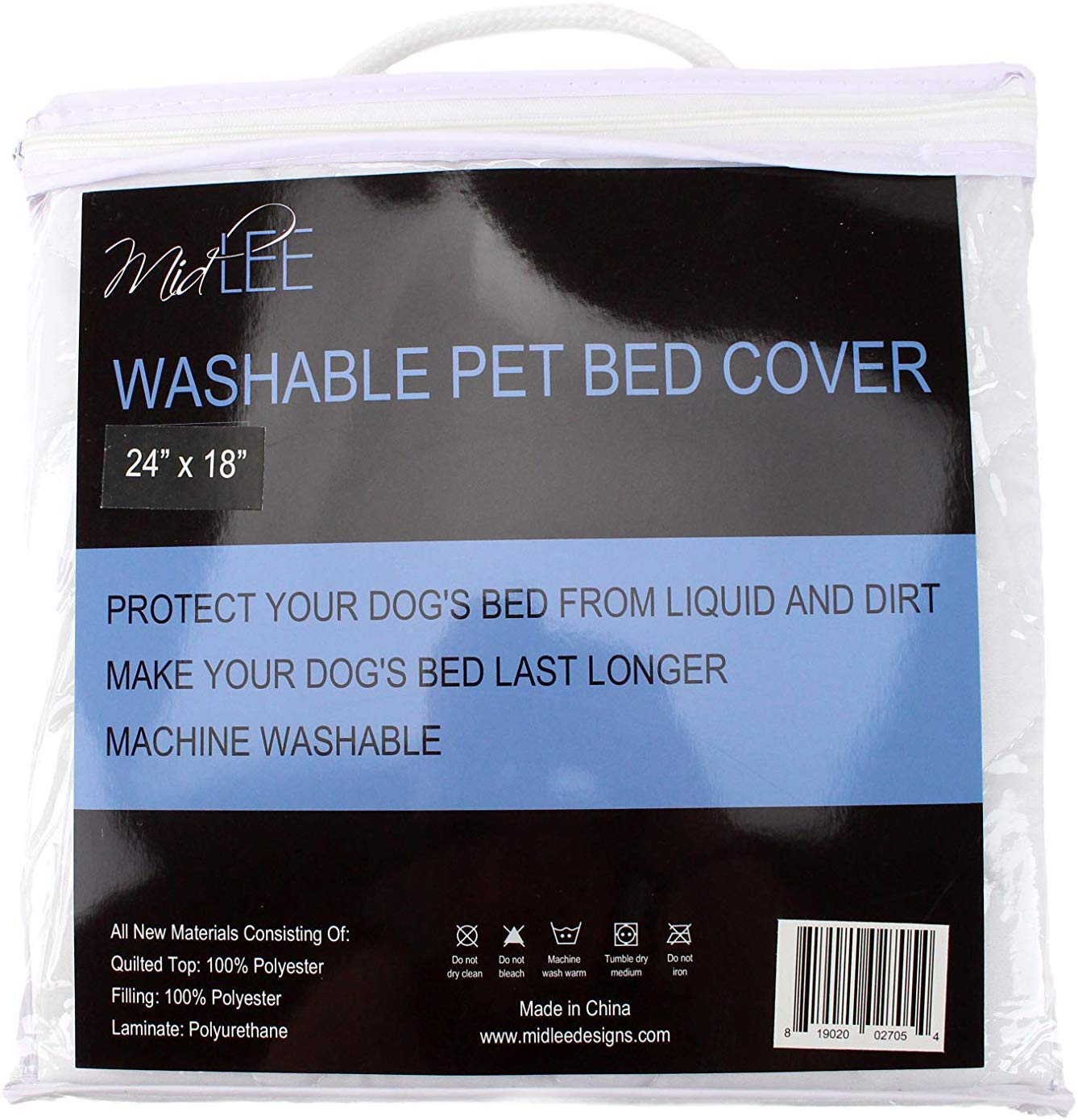Midlee Quilted Waterproof Dog Bed Cover - Mattress Protector for Pee (37