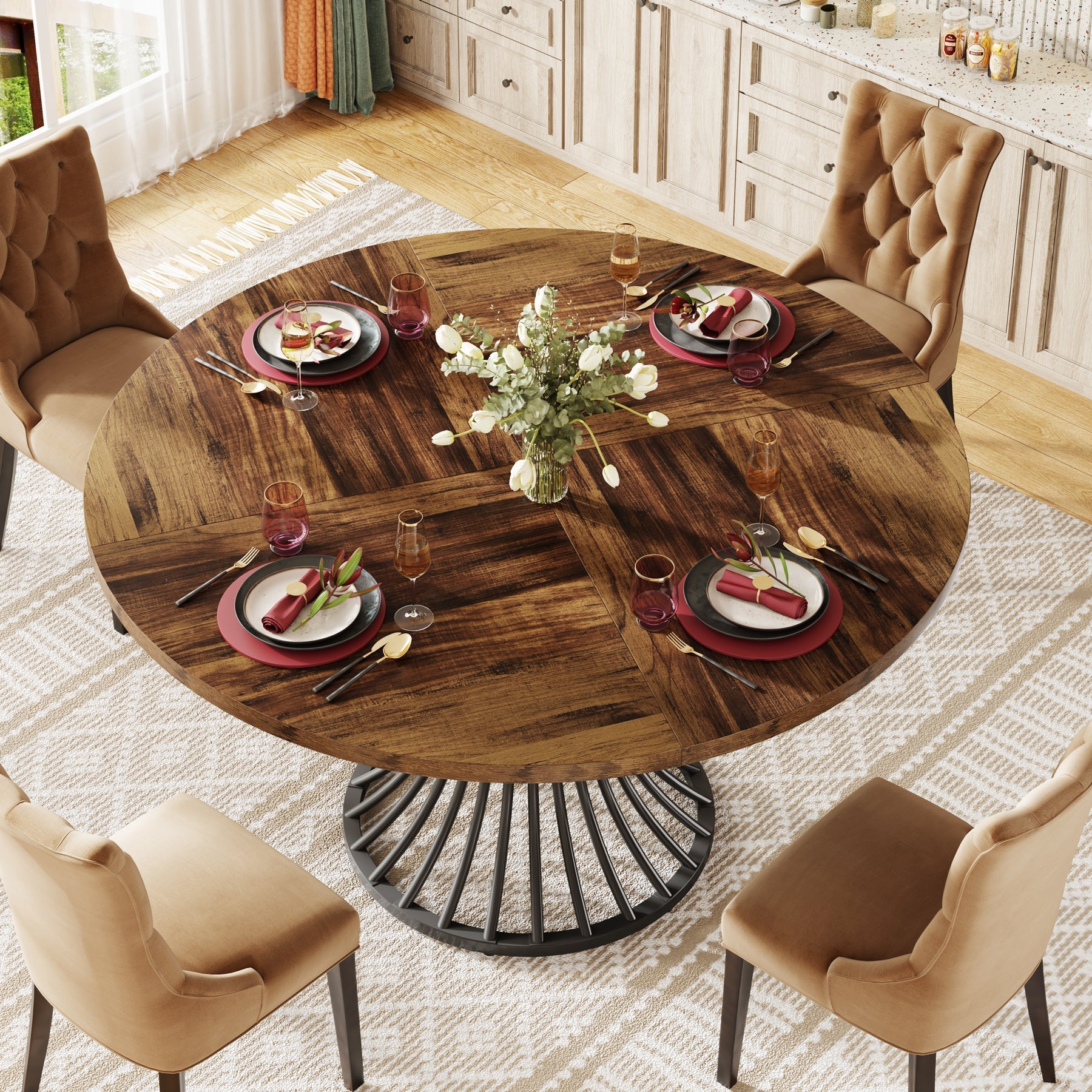 Round Dining Table for 4-6, 47