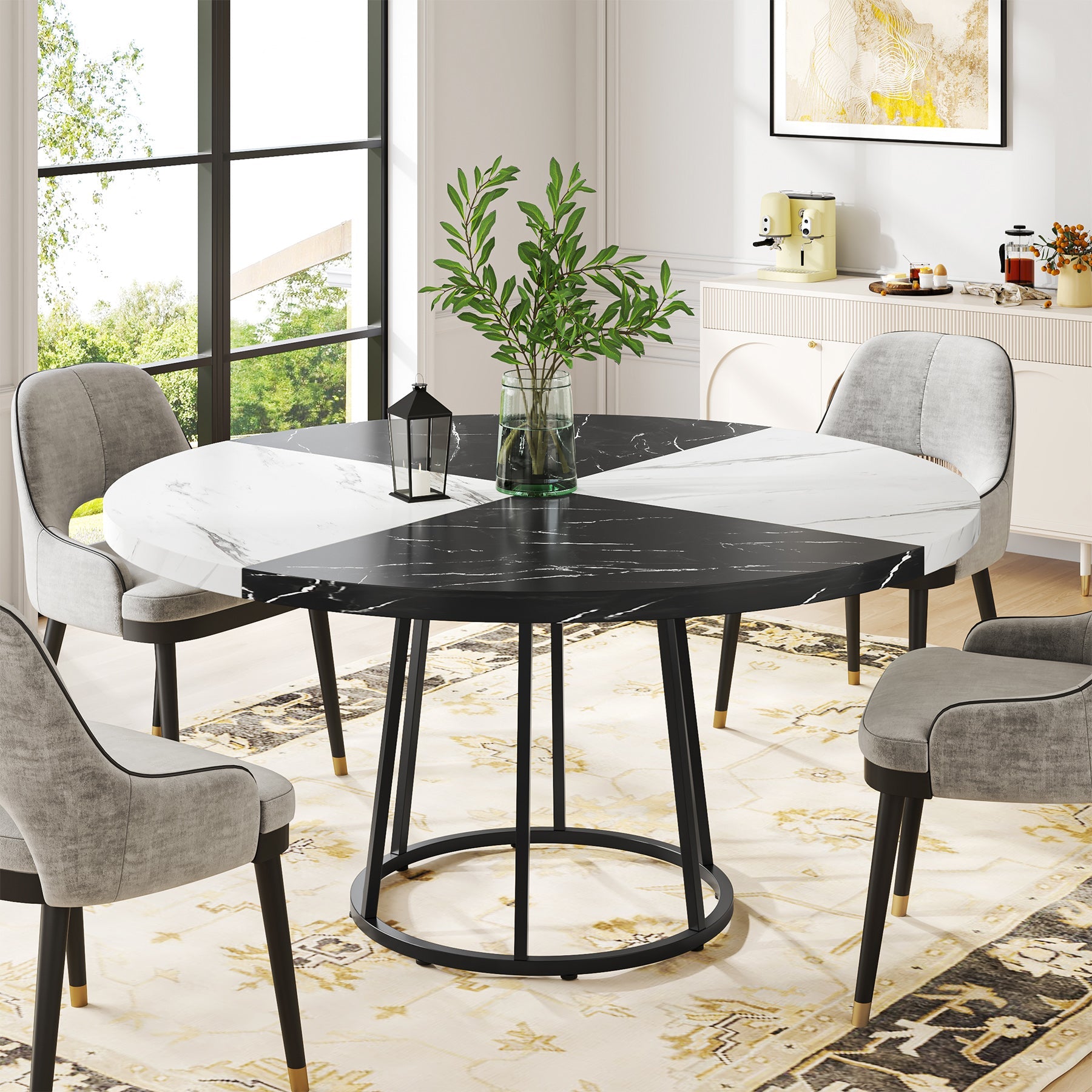 Round Dining Table for 4 People, 47