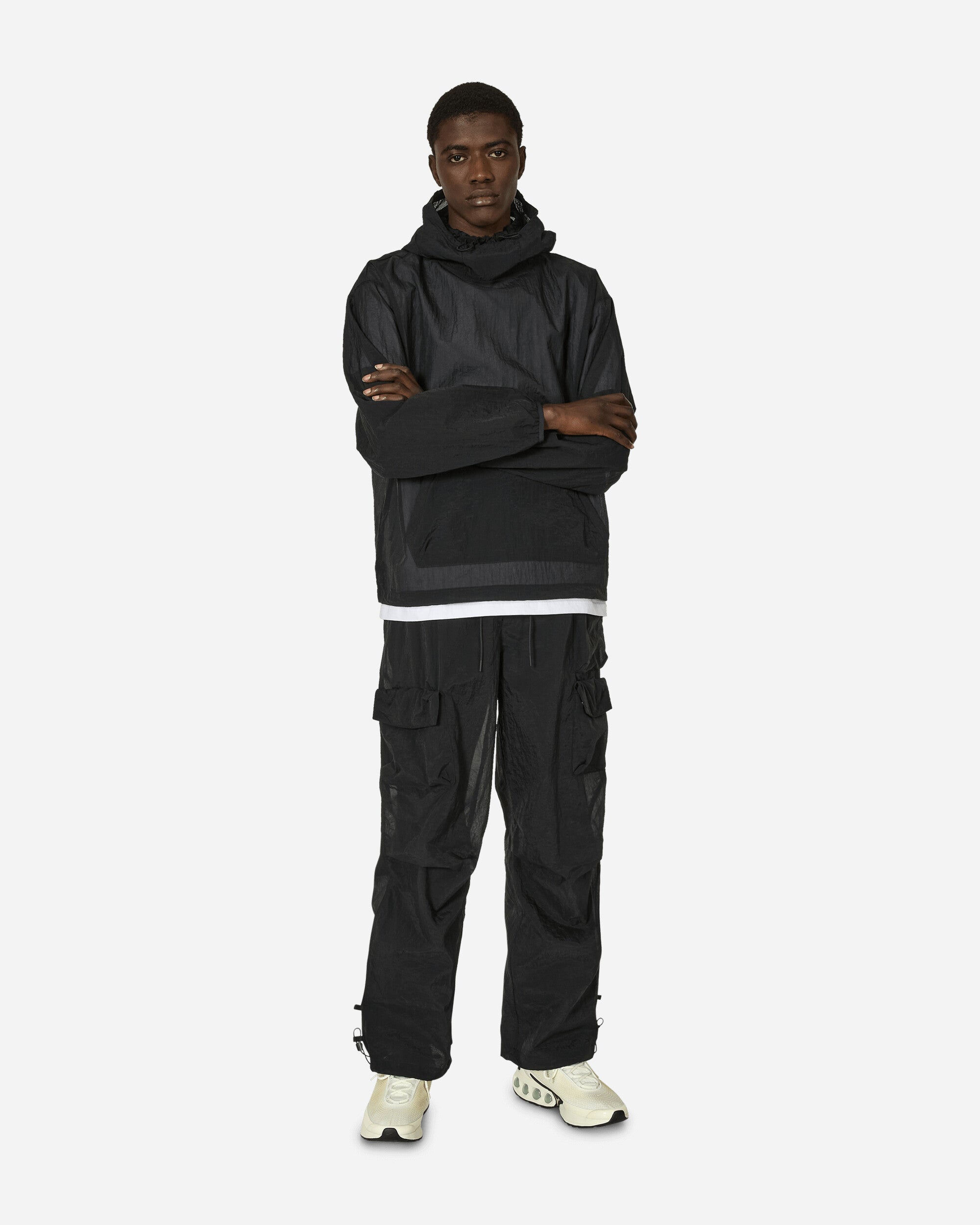 Tech Pack Woven Mesh Cargo Pants Black