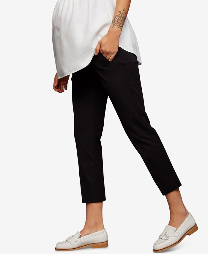Curie Secret Fit Over the Belly Slim Ankle Maternity Work Pants