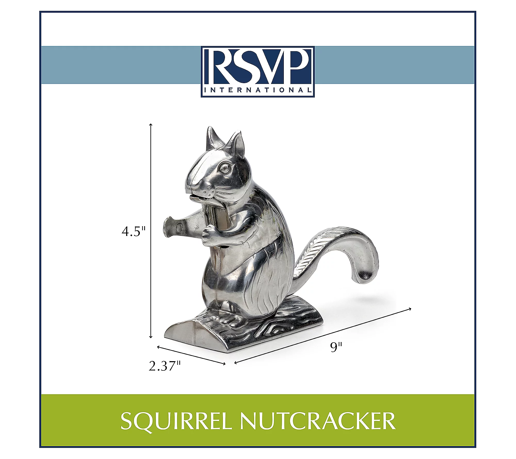 RSVP Cast Aluminum Nutty Squirrel Nutcracker