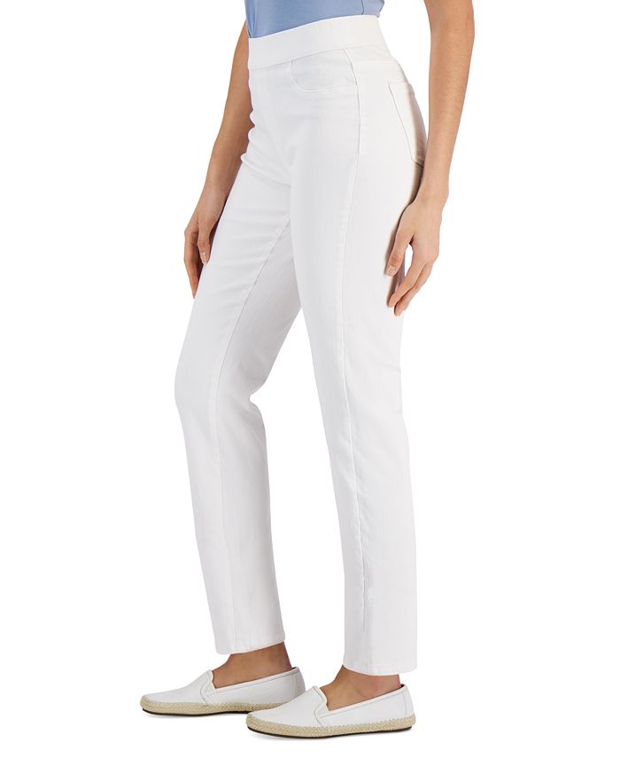 Petite Pull-On Denim Pants， Created for Macy's