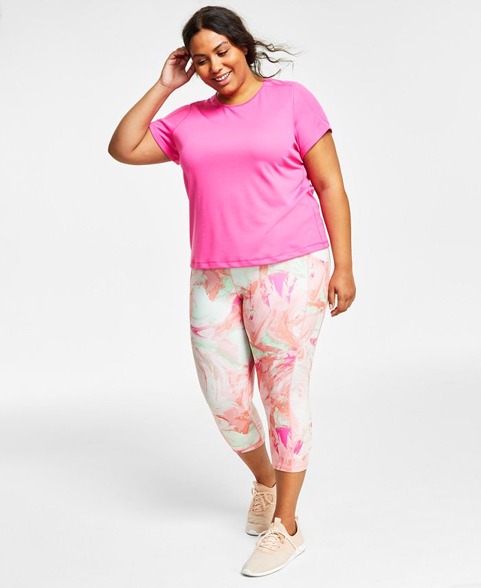Plus Size Printed Cropped Leggings， Created for Macy's