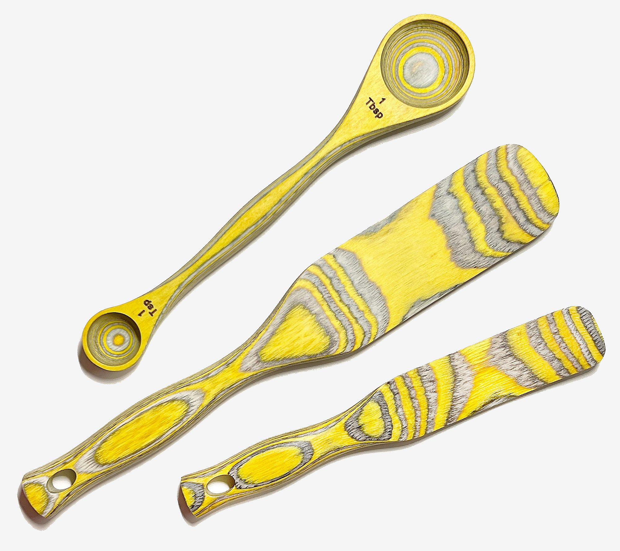 Island Bamboo Spurtle Set with Double Measuring  Spoon