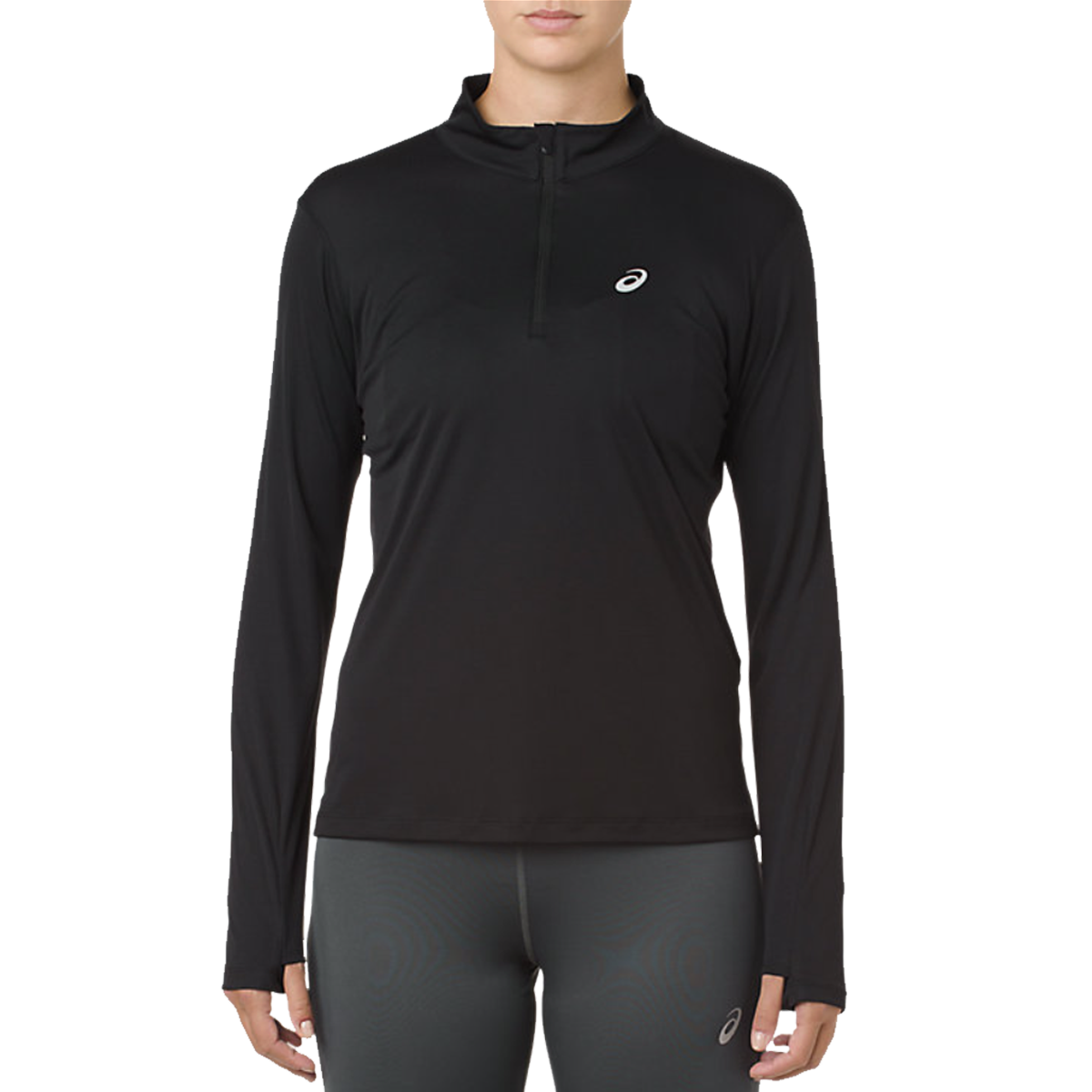 Women's Silver Long Sleeve 1/2 Zip