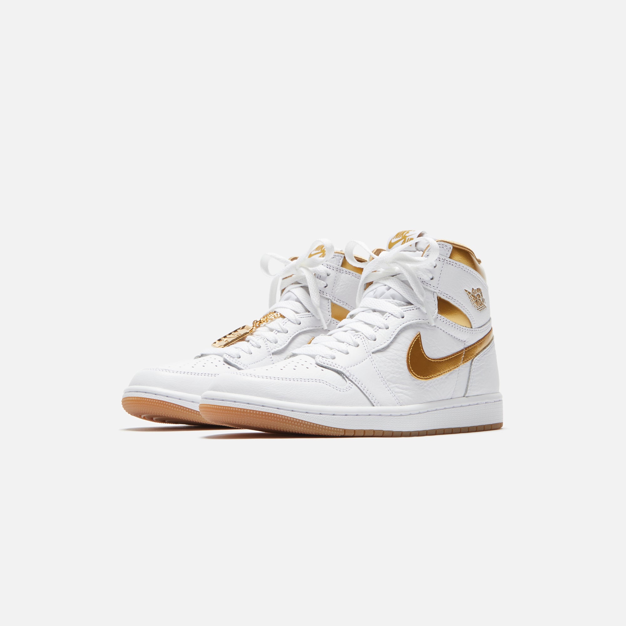 Nike WMNS Air Jordan 1 High OG - White / Metallic Gold / Gum Light Brown