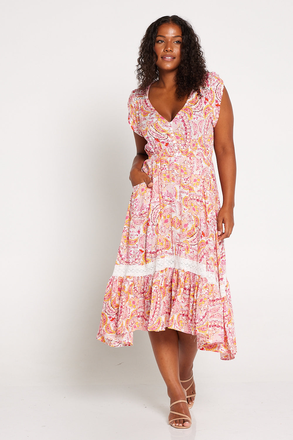 Sunset Dress - Pink Floral