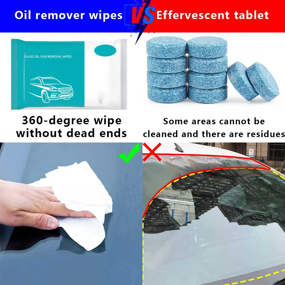 (🎄CHRISTMAS SALE NOW-48% OFF) Car Glass Oil Film Removal Wipes(BUY 5 GET 3 FREE & FREE SHIPPING NOW)
