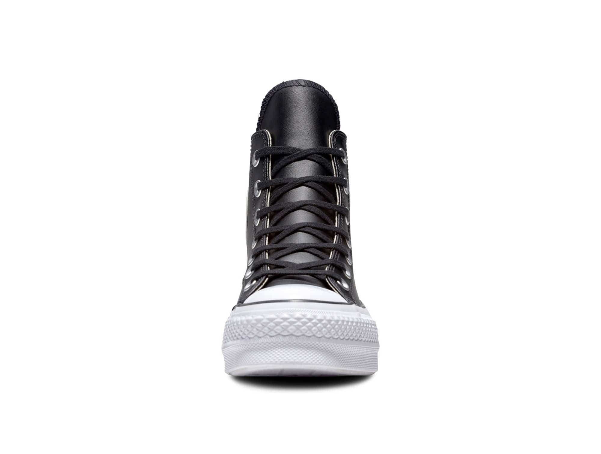 Converse Chuck Taylor Plataforma Cuero Womens Negro