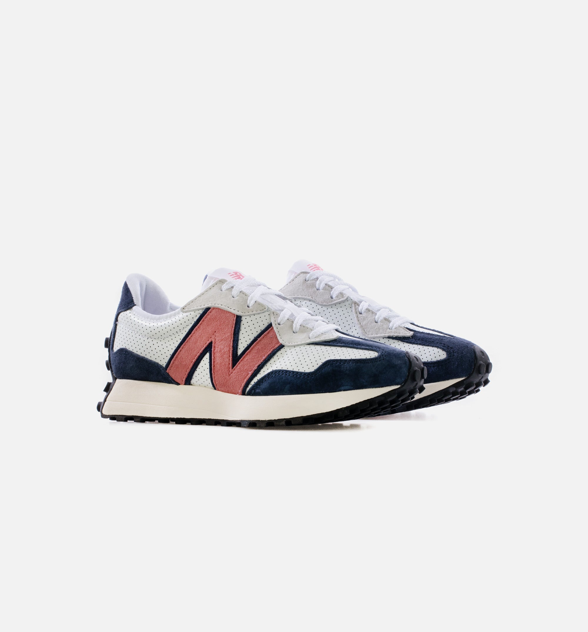 327 Mens Lifestyle Shoe - White/Pink/Navy