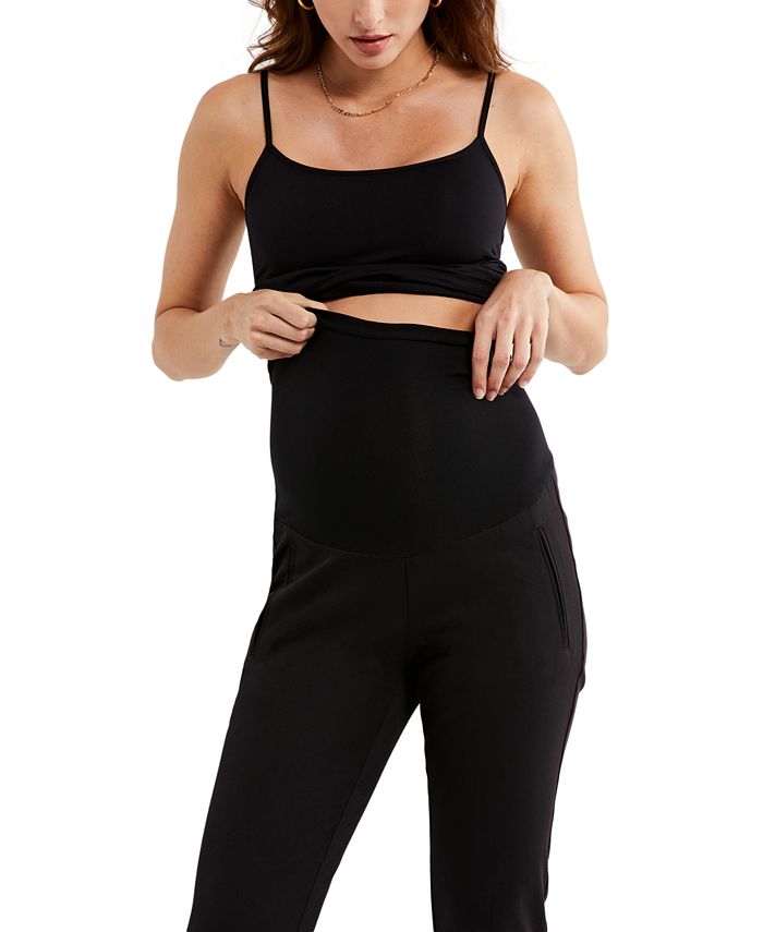 Curie Secret Fit Over the Belly Slim Ankle Maternity Work Pants