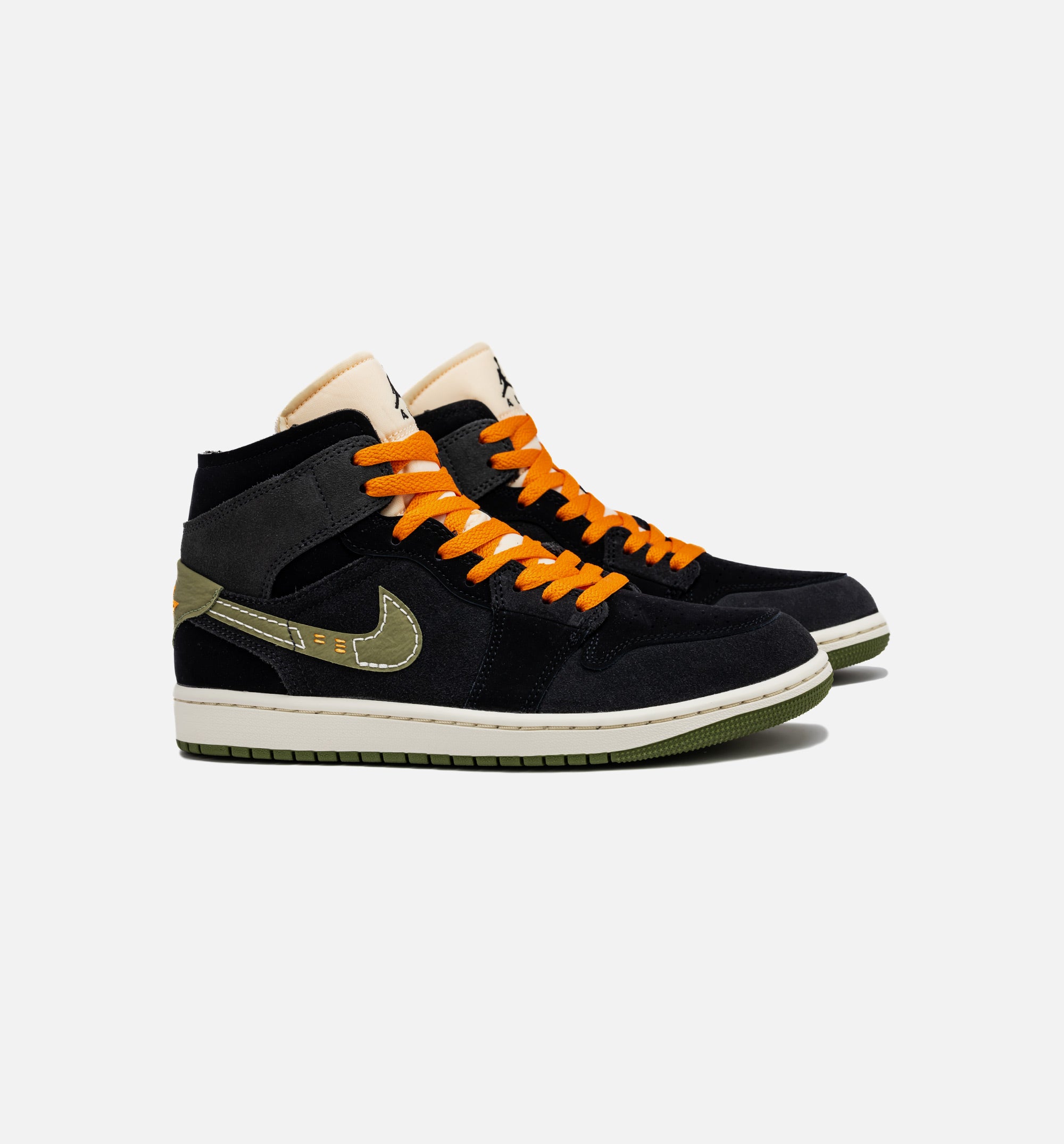 Air Jordan 1 Mid SE Craft Halloween Mens Lifestyle Shoe - Grey