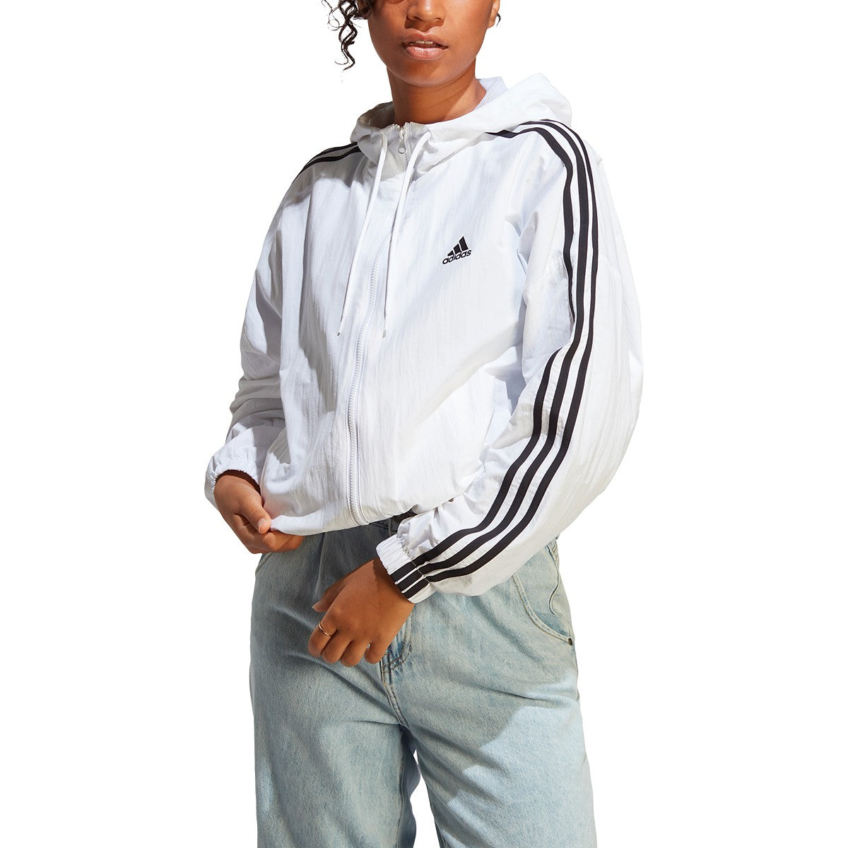 adidas Women's Essentials 3-Stripes Woven Windbreaker