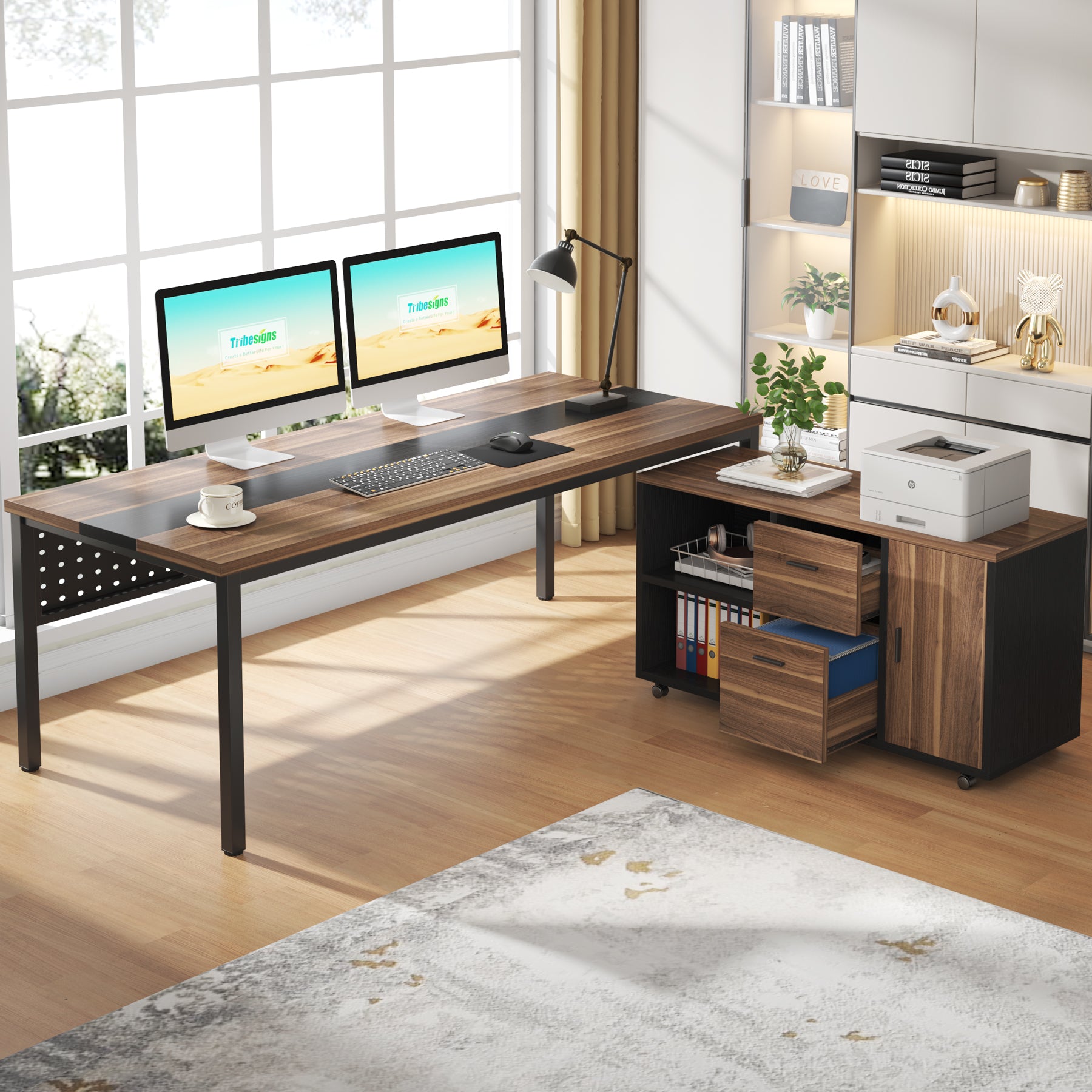 Industrial L-Shaped Desk, 71