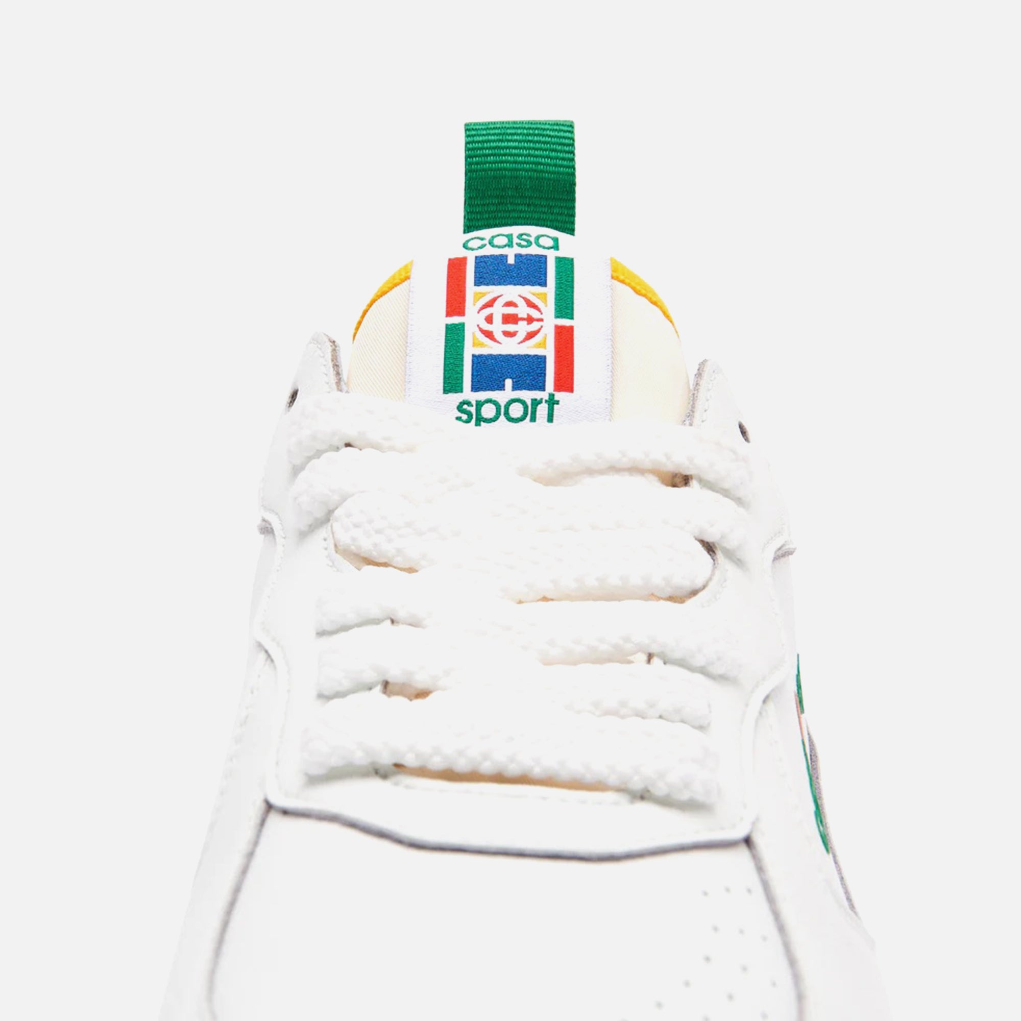 Casablanca Tennis Court Sneaker Leather - White / Green