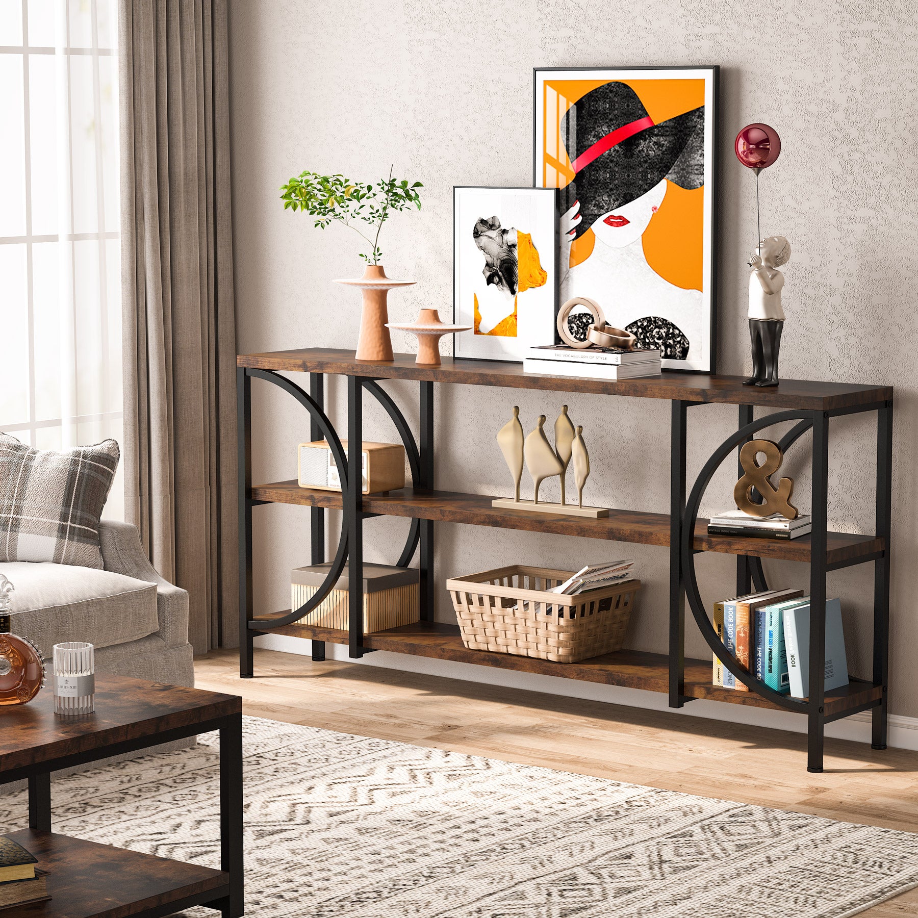 3-Tier Console Table, 70.9