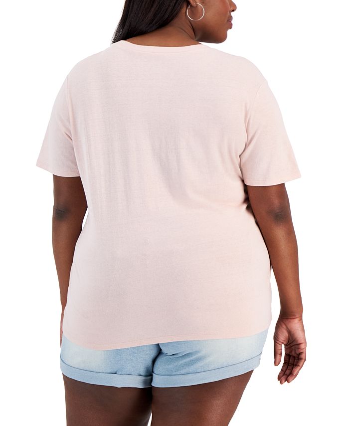 Trendy Plus Size Crewneck Minnie Mouse Short-Sleeve T-Shirt
