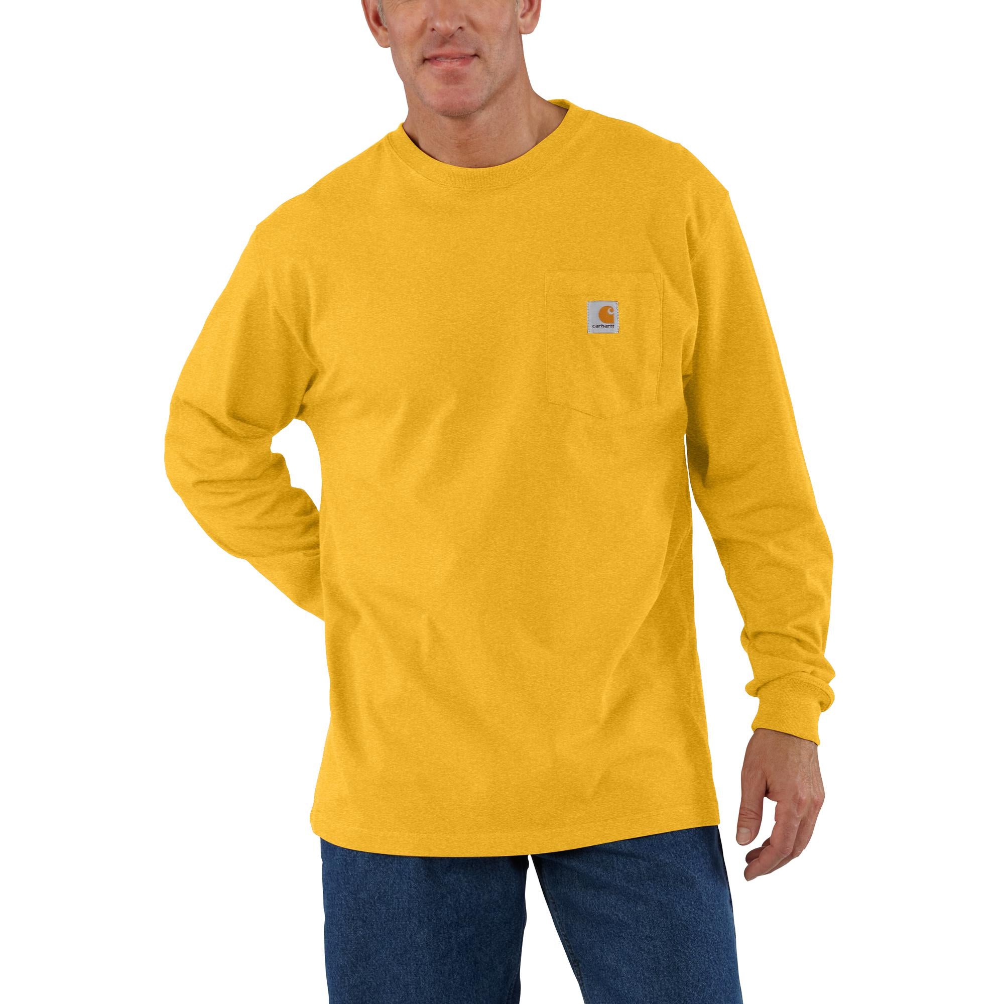 Carhartt Men's Long Sleeve Pocket T-Shirt_Honeycomb Heather