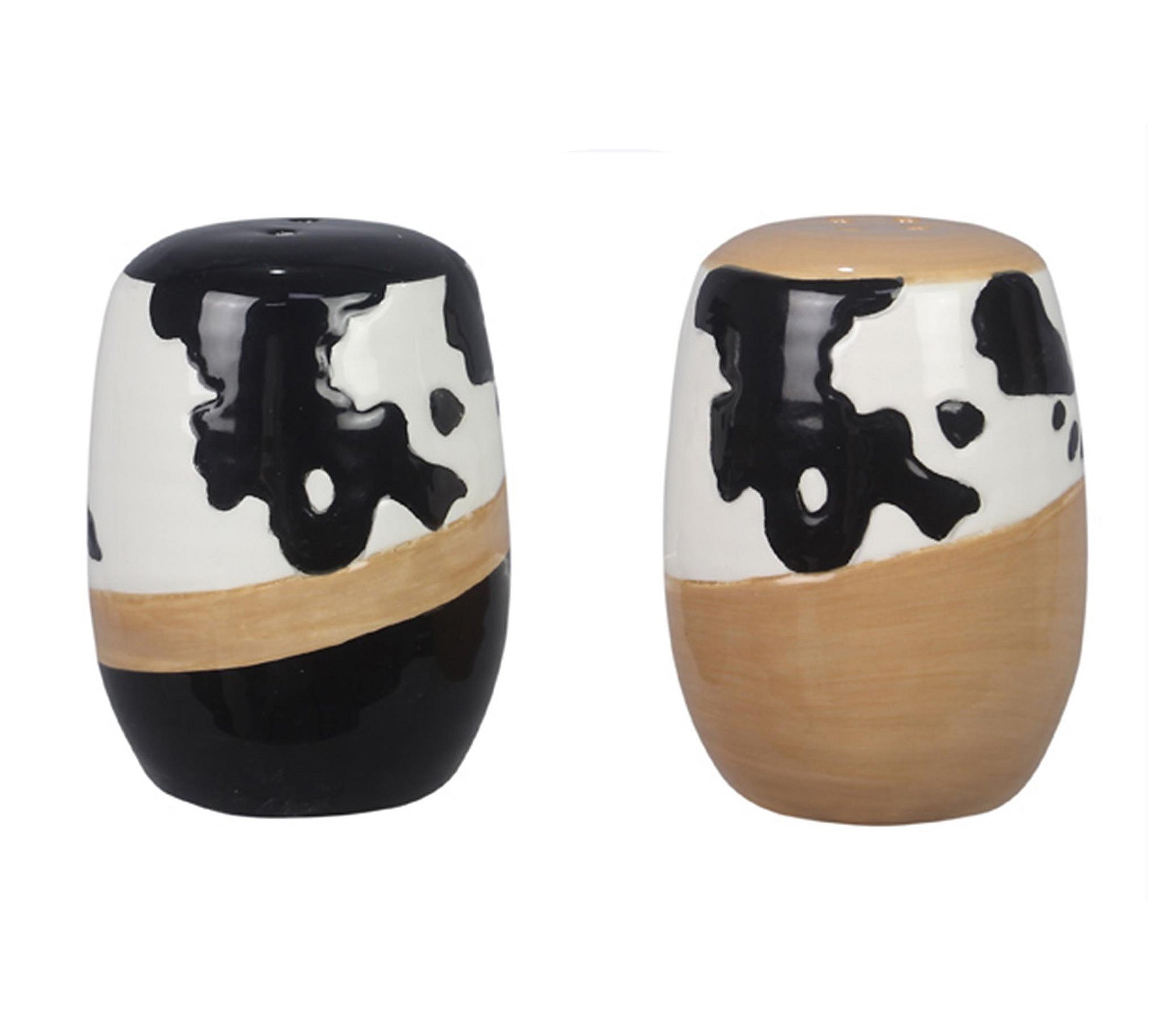 Young's Inc 2-Piece Ceramic Country Salt and Pepper Shaker Set