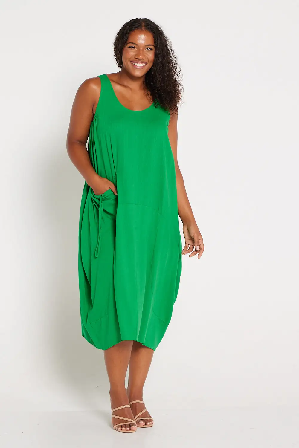 Maisie Cotton Pocket Dress - Green