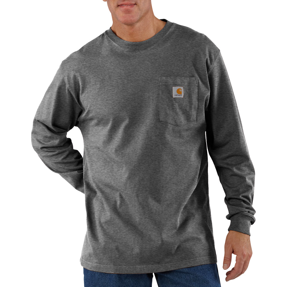 Carhartt Men's Long Sleeve Pocket T-Shirt_Carbon Heather