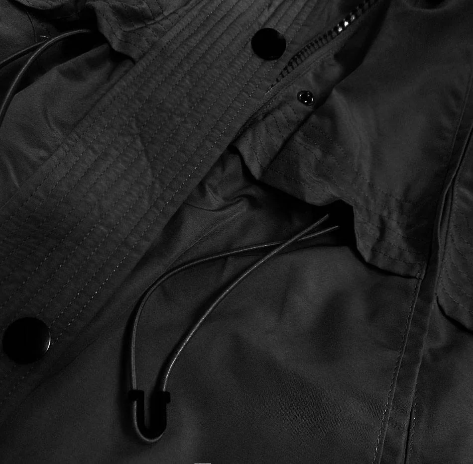 Jacket with hood.
